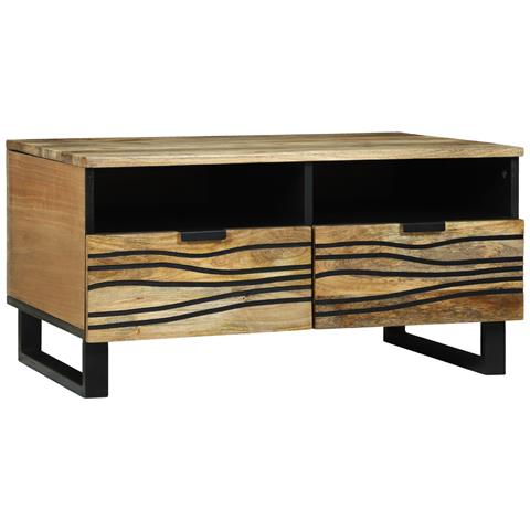 Tavolino da Caffè 80x54x40 cm Legno Massello di Mango - Foto 1