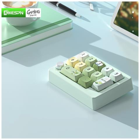 Mini Tastiera Meccanica Wireless Rgb Per Gaming: 12 Tasti, Tripla Modalità, Macro, Illuminazione E Controllo Volume Green - Foto 7