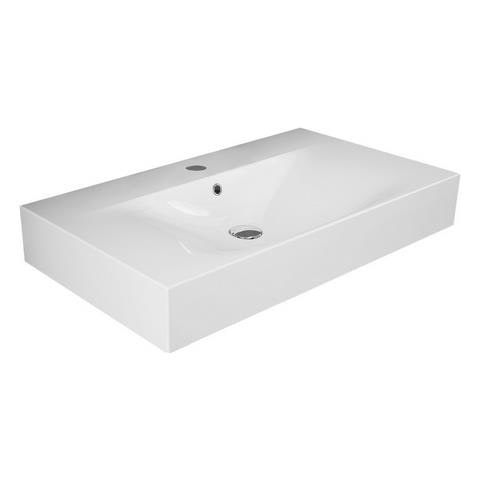 Lavabo Sospeso 60 Cm Des Con Foro Rubinetto Bianco Alpino - Foto 1