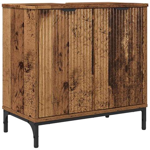 Armadio per Lavabo da Bagno Legno vecchio 60,5 x 33,5 x 61 cm - Foto 1