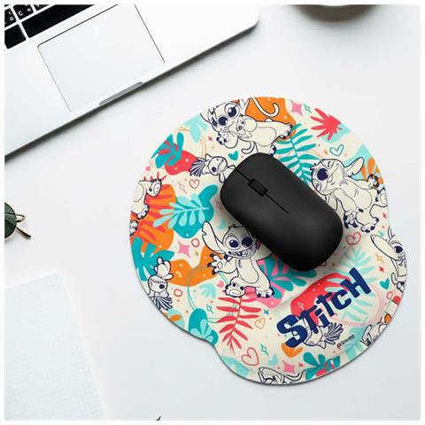 Tappetino Per Mouse Ergonomico Xxl Tappetino Per Mouse Disney Stitch Con Poggiapolsi, Multicolore - Foto 2