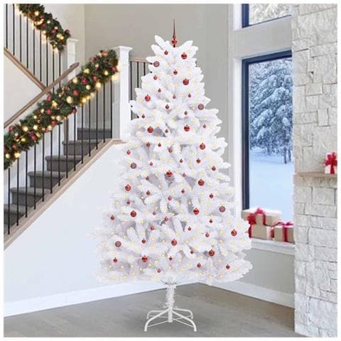 Albero di Natale Artificiale con Rami Pieghevoli Bianco 300 cm - Foto 2