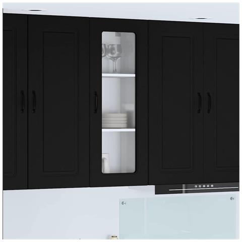 Pensile cucina Nero 40 x 31 x 100 cm Legno multistrato - Foto 2