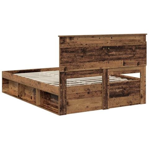 Struttura del letto Legno vecchio 140 x 200 cm Pino massello - Foto 9