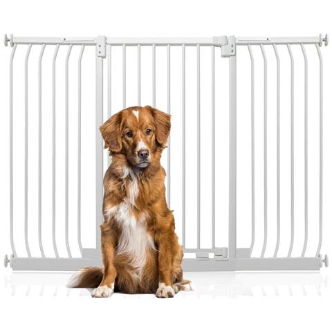 Bettacare Cancelletto Per Cani Elite Extra Alto, 143cm - 152cm, Bianco Opaco, Extra Alto Con 100cm Di Altezza - Foto 1