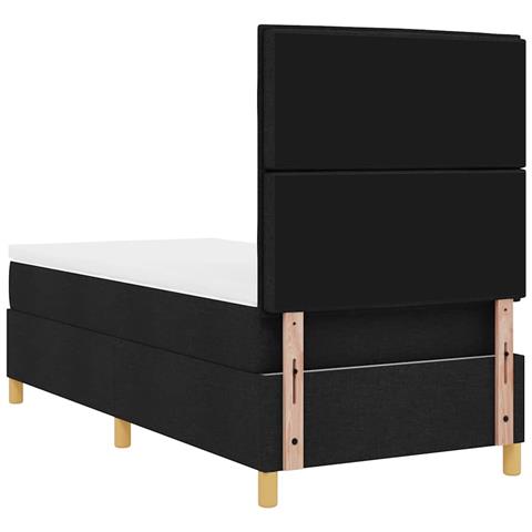 Letto a molle con materasso Nero 90 x 200 cm Tessuto - Foto 9