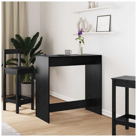 Tavolo da bar Rovere Nero 102 x 50 x 103,5 cm Legno multistrato - Foto 2