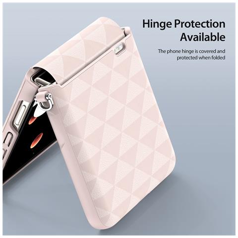 Cover con Tapa per Magic V Flip 5G - TPU+Pelle /PU, Rosa - Foto 2