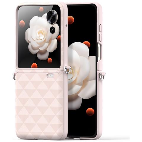 Cover con Tapa per Magic V Flip 5G - TPU+Pelle /PU, Rosa - Foto 4