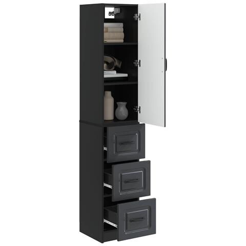 Set di armadi 2 pcs Nero 33 x 34,5 x 87 cm Legno ingegnerizzato - Foto 2