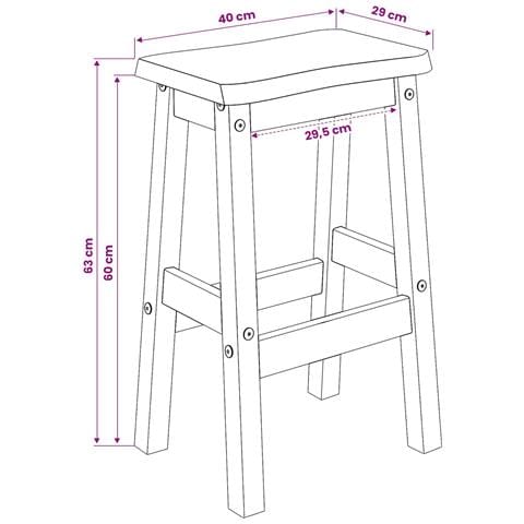 Sgabello da Bar Alto EKAI 2 pcs Bianco 40 x 29 x 63 cm - Foto 9