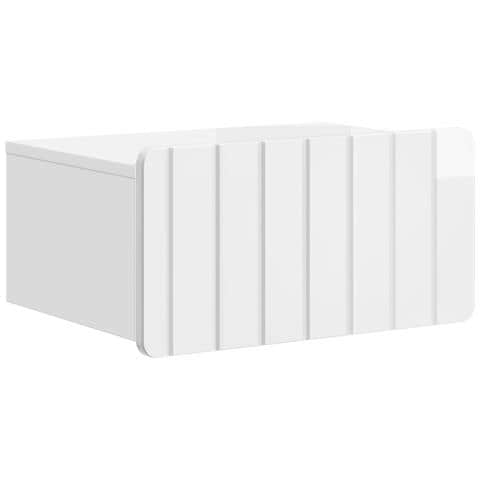 Mobiletto da notte a muro Bianco Lucido 49 x 34,5 x 24 cm - Foto 1