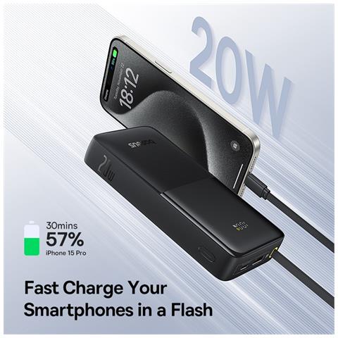 Power Bank - Nero, 20000 mAh, 20W - Foto 4