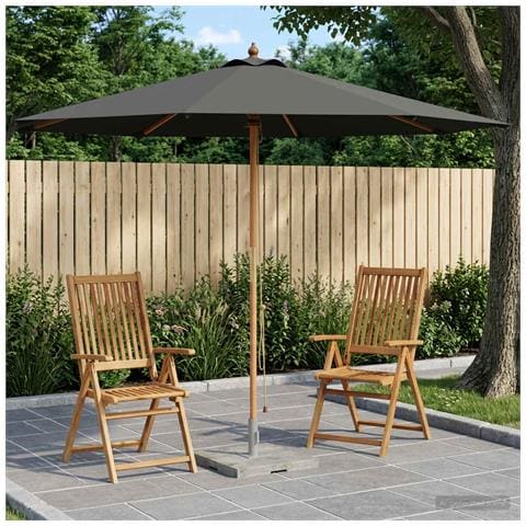 Ombrello da giardino Ø 300 x 248 cm Legno di Eucalipto Massello - Foto 2