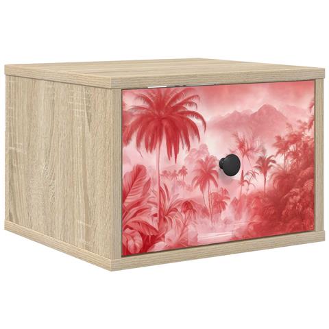 Mobiletto da comodino a parete AACHEN Rovere Sonoma - Foto 1