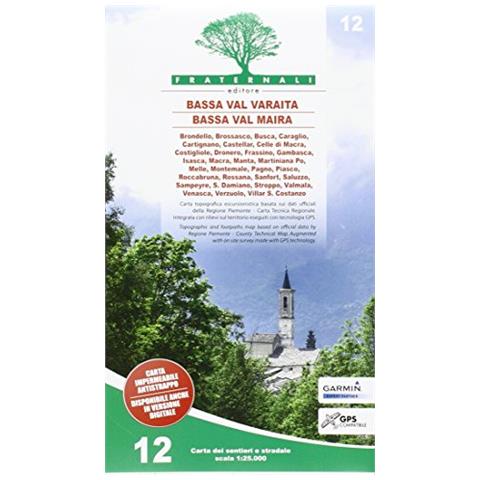 Carta n. 12. Bassa Val Varaita, Bassa Val Maira. Carta sentieri e stradale 1:25.000 - Foto 1