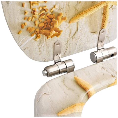 Tavoletta WC Coperchio Chiusura Morbida MDF Stella Marina - Foto 8