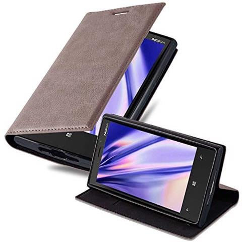 Custodia Compatibile Con Nokia Lumia 920 In Bruno Caffè - Coperchio Protettiva Con Chiusura Magnetica, Funzione Stand E Tasca Per Le Carte - Foto 1