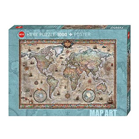 HEY29871 Puzzle da 1000 Pezzi - Planisfero Antico - Foto 1