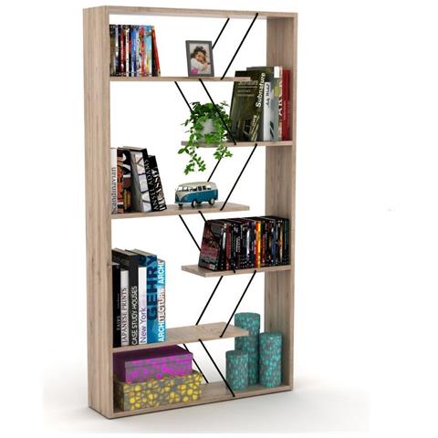 Libreria Tars Rovere 84x24x157h - Foto 2
