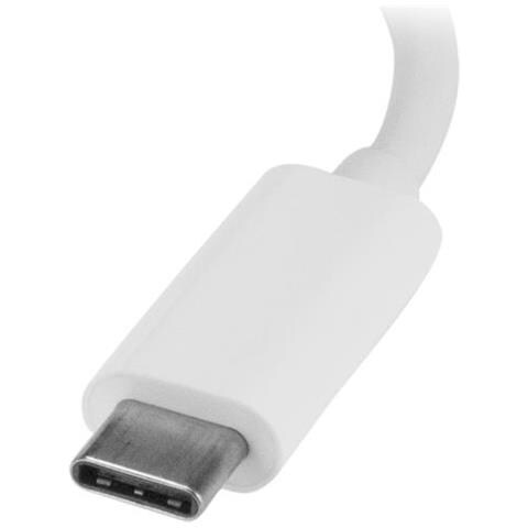 Hub USB 3.0 a 3 porte con Gigabit Ethernet - USB-C a 3x USB-A - Perno e Concentratore USB Type-C - Bianco - Foto 2
