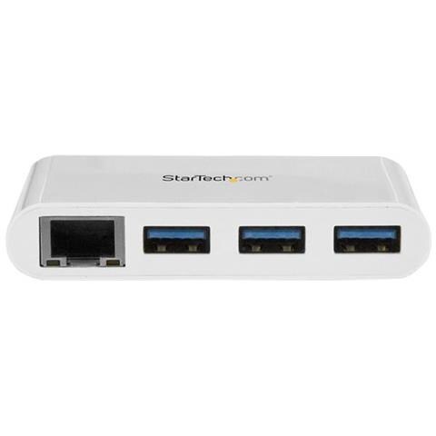 Hub USB 3.0 a 3 porte con Gigabit Ethernet - USB-C a 3x USB-A - Perno e Concentratore USB Type-C - Bianco - Foto 3