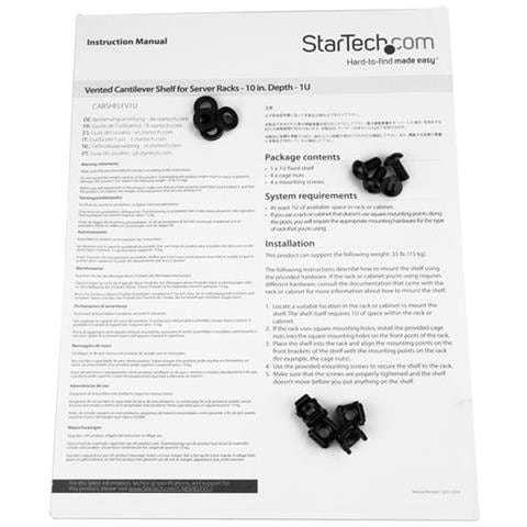 Scaffale Ventilato per Rack Server 1U - Profondità da 250 mm - Scaffale Cantilever montabile a Rack - Foto 2