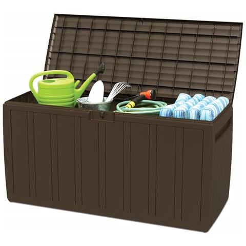 Baule Mobile Contenitore Cuscini Marrone 117x45,5x57,5 Cm 270 L - Foto 1