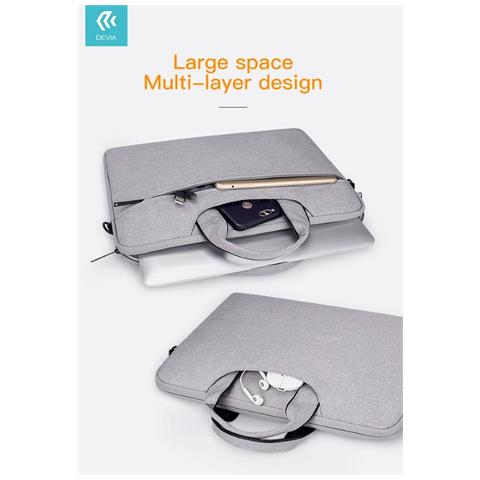 Borsa Porta Macbook Pro 16'' 2021 Water Proof Colore Grigio - Foto 2