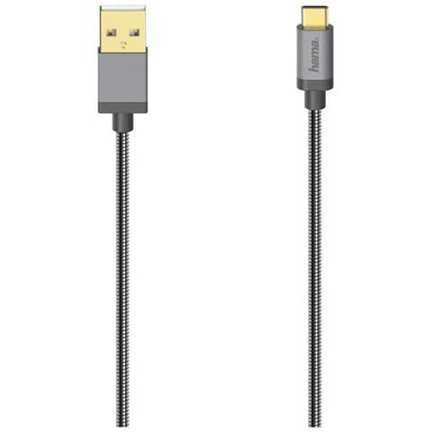 Prime Line - Usb-kabel - Usb-c (m) Zu Usb (m) - Usb 2.0 - 3 A - 75 Cm - Anthracite Black - Foto 2