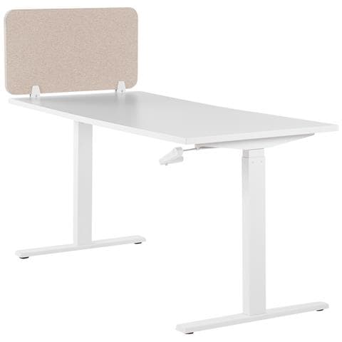Pannello Divisorio Per Scrivania Beige 80 X 40 Cm Wally - Foto 8