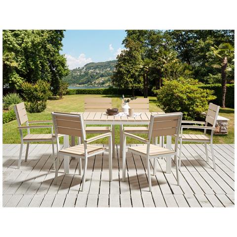 Set Da Giardino 6 Posti Beige Como - Foto 1