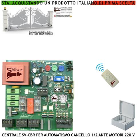 Centrale Cancello Automatico 2 Ante Battente 220 V 50 Hz Contenitore Ip55 Incorpora Ricevente 433,92 Mhz 1 Radiocomand - Foto 1