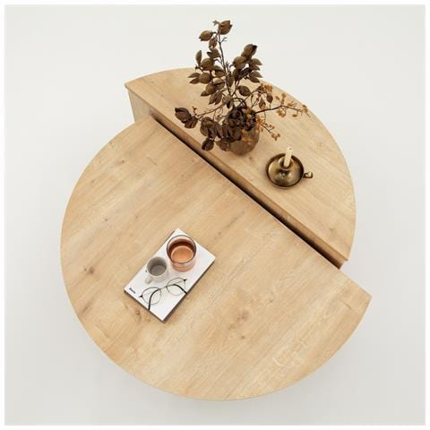 Carlow Tavolino Rotondo Di Design In Legno - Foto 2