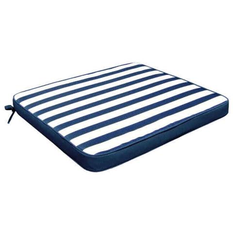 Cuscino Quadrato In Poliestere Sfoderabile 50x45 Cm Per Sedia - Blue - Foto 1