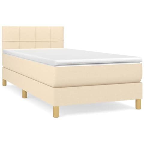 Giroletto A Molle Con Materasso Crema 80x200 Cm Intessuto - Foto 1