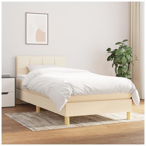 Giroletto A Molle Con Materasso Crema 80x200 Cm Intessuto - Foto 7