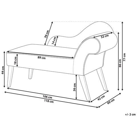 Chaise Longue Versione Destra Biarritz Tessuto Senape - Foto 8