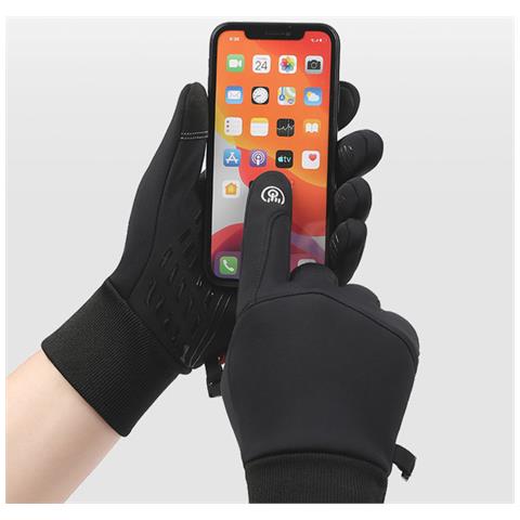 Guanti Caldi Invernali, Touch Screen Abilitato, Antivento /impermeabili 1 Paio Black L - Foto 2