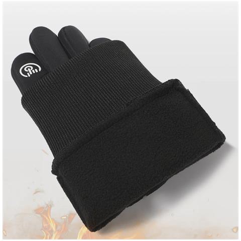 Guanti Caldi Invernali, Touch Screen Abilitato, Antivento /impermeabili 1 Paio Black L - Foto 6