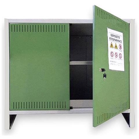 Armadio In Metallo Per Deposito Fitofarmaci Alto 2 Ante Cm 80x100x40 L1000 Basso - Foto 1
