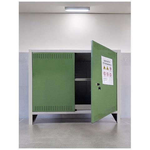 Armadio In Metallo Per Deposito Fitofarmaci Alto 2 Ante Cm 80x100x40 L1000 Basso - Foto 2