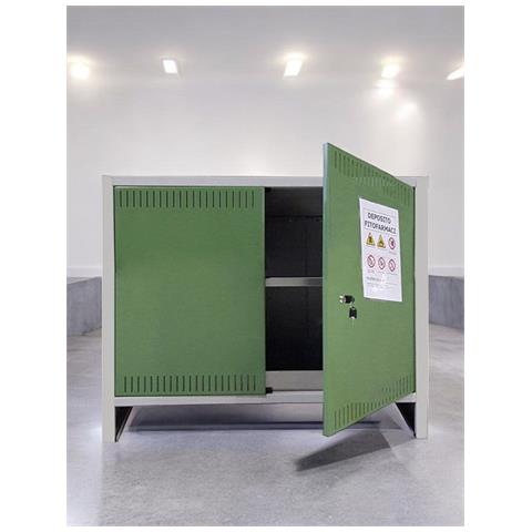 Armadio In Metallo Per Deposito Fitofarmaci Alto 2 Ante Cm 80x100x40 L1000 Basso - Foto 3