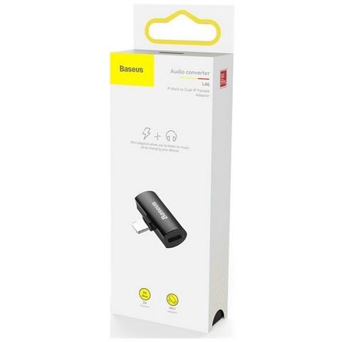 Adattatore Originale L46 Adattatore Audio Da Ligthning Doppiatore 2x Ligthning Metal Per Iphone - Foto 2