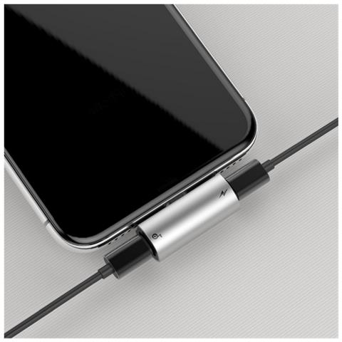 Adattatore Originale L46 Adattatore Audio Da Ligthning Doppiatore 2x Ligthning Metal Per Iphone - Foto 5