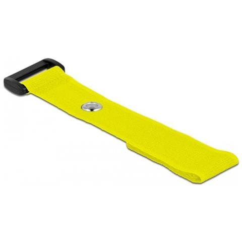 Fascetta per cavi a strappo con gancio e occhiello di fissaggio L 190 x L 25 mm giallo 5 pezzi - Foto 2