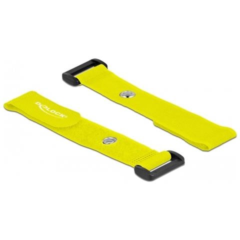 Fascetta per cavi a strappo con gancio e occhiello di fissaggio L 190 x L 25 mm giallo 5 pezzi - Foto 4