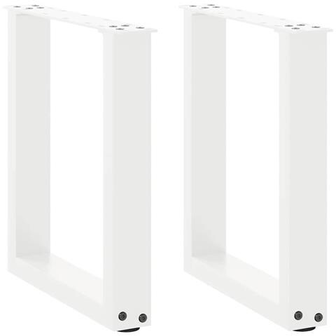 Gambe Tavolino Caffè A U 2 Pz Bianco 38x(42-43) Cm Acciaio - Foto 1