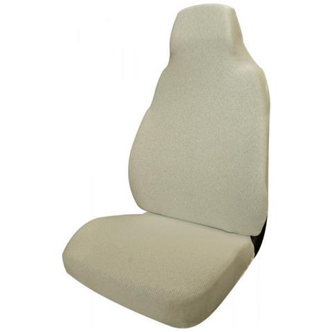 Coprisedile Anteriore Poncho Tess. Elastico Misto Cotone Crema - Foto 1