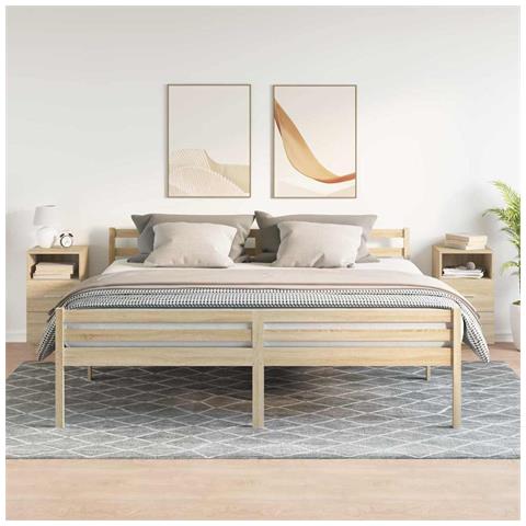 Comodini 2 Pz Con 2 Cassetti Rovere Sonoma 36x36x68 Cm - Foto 3